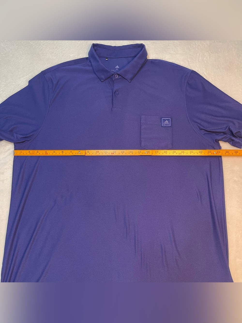 Adidas Golf Men's XL Purple Short Sleeve Pocket Polo Shirt Performance - Picture 8 of 9